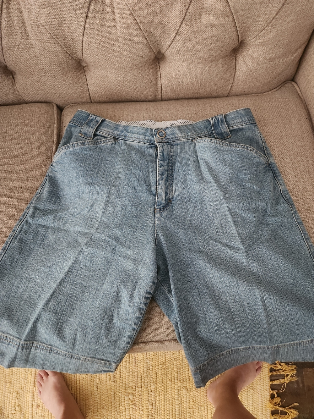 Light Blue Denim Womens Shorts